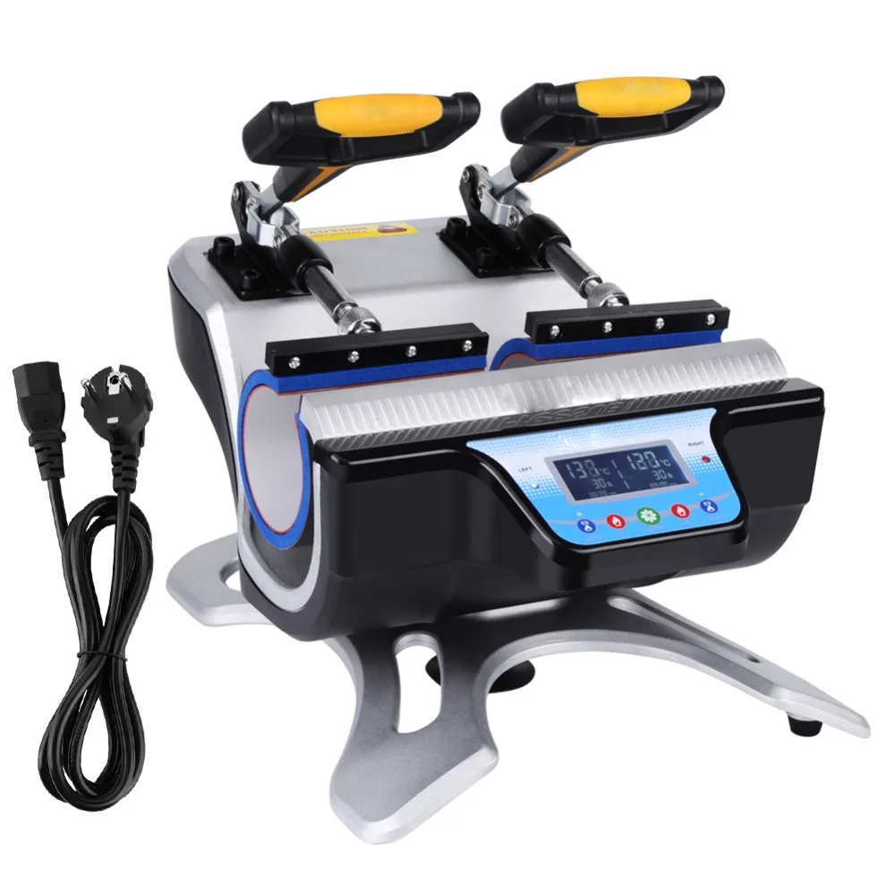 

Automatic Double Stations Mug Heat Press ST-210 Sublimation Transfer Printing Tool 220V EU Plug Tools