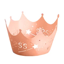 50 шт. Корона Бумажные Формочки для кекса выдалбливают картона кружево кекс Лайнер обертки выпечки Cut Box Свадебный торт подарок