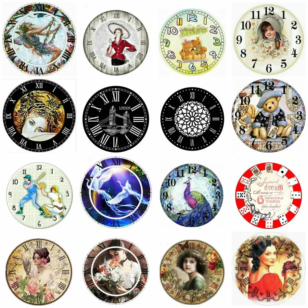 

AZQSD Diamond Mosaic Wall Clock Diamond Embroidery Wall Art Full Square 5D DIY Diamond Painting Cartoon Home Decoration