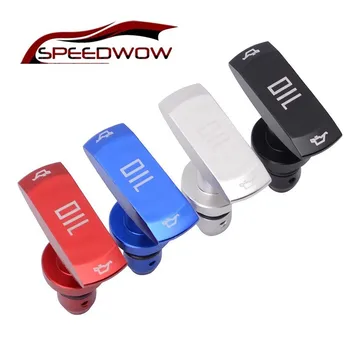 SPEEDWOW Red Blue Aluminum Alloy Oil Dipstick Pull Handle For Ford 1999-2011 Mustang GT V8 GT500 Car Replacement Accessories oil pressure sensor replacement for defi link and for apexi and just for pivot s gauge for ford mustang 3 8l tk cgq05