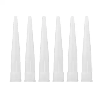 

6pcs/pack Caulking Nozzle 105mm Plastic Glass Glue Nozzle Structural Glue Mouthes