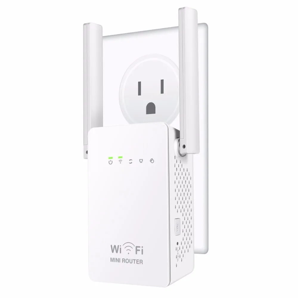 300 Мбит/с мини маршрутизатор Wi-Fi ретранслятор сети Range Extender Booster N300 Wi-Fi одного увеличение две внешние антенны ЕС Plug