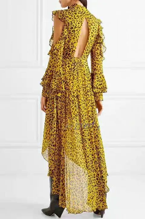 V brown Scollo Del A Asimmetrico Delle Wd67405l Yellow Deat Lanterna Donne Di Estate 2019 Vestito Partito blue Da Backless Primavera L' Con Vestiti Increspature Modo E Nuova Maniche n6qOp7