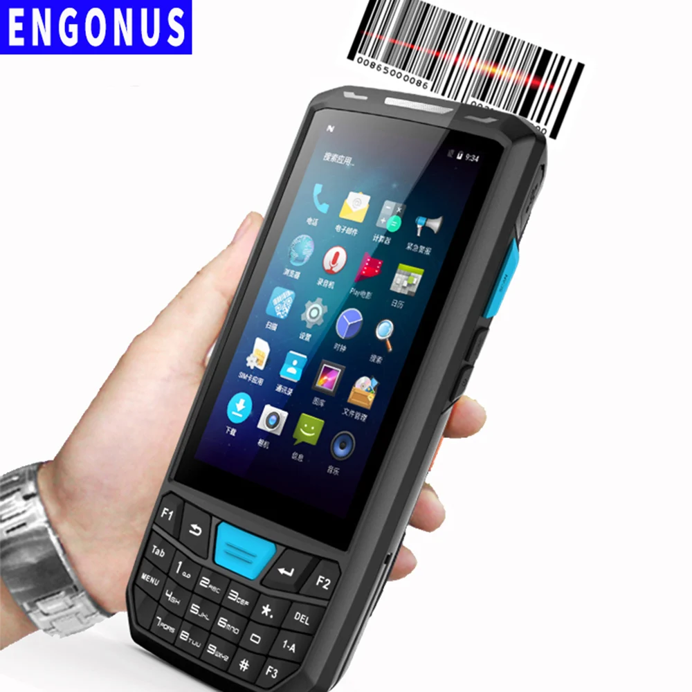 

2019 New Android 7.0 PDA Rugged Handheld Terminal Data Collector Terminal Barcode Scanner 1D/2D QR Bar Code Reader 4G Lte