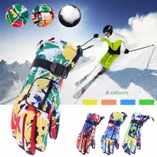 Outdoor Sports Colorful Ski Gloves Men& Women Waterproof Winter Cycling Skiing Snowboard Gloves Thickening Riding Gloves