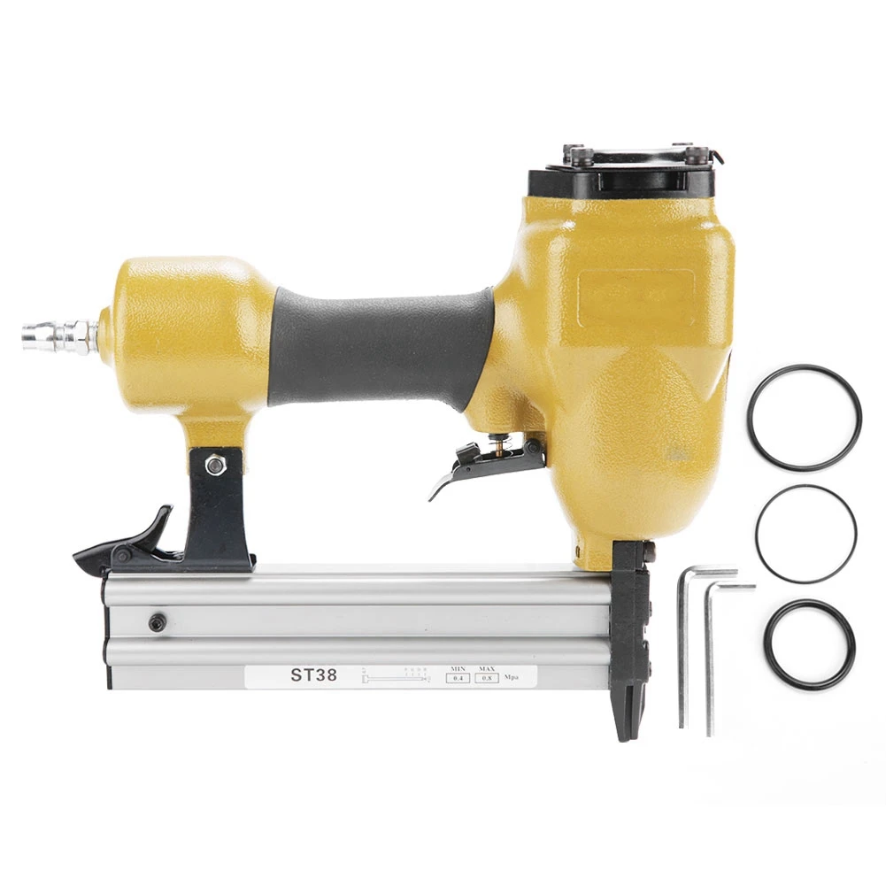 

ST38 Pneumatic Nail Gun Air Pneumatic Nailers Stapler Machine Power Staple Guns Tool good