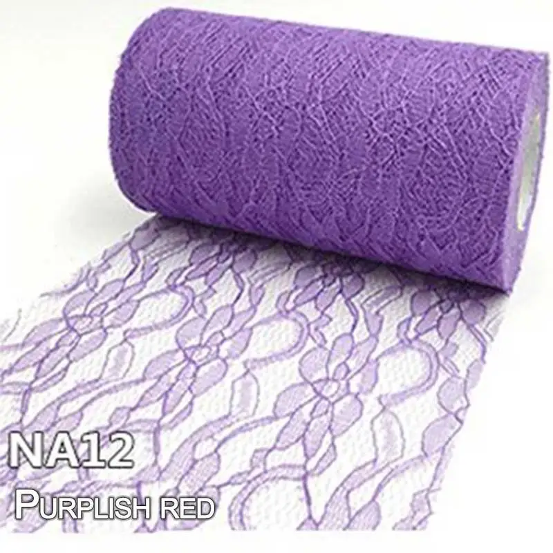  Lace Orchid Pattern Mesh Rolls Table Wedding Decoration Mesh 6