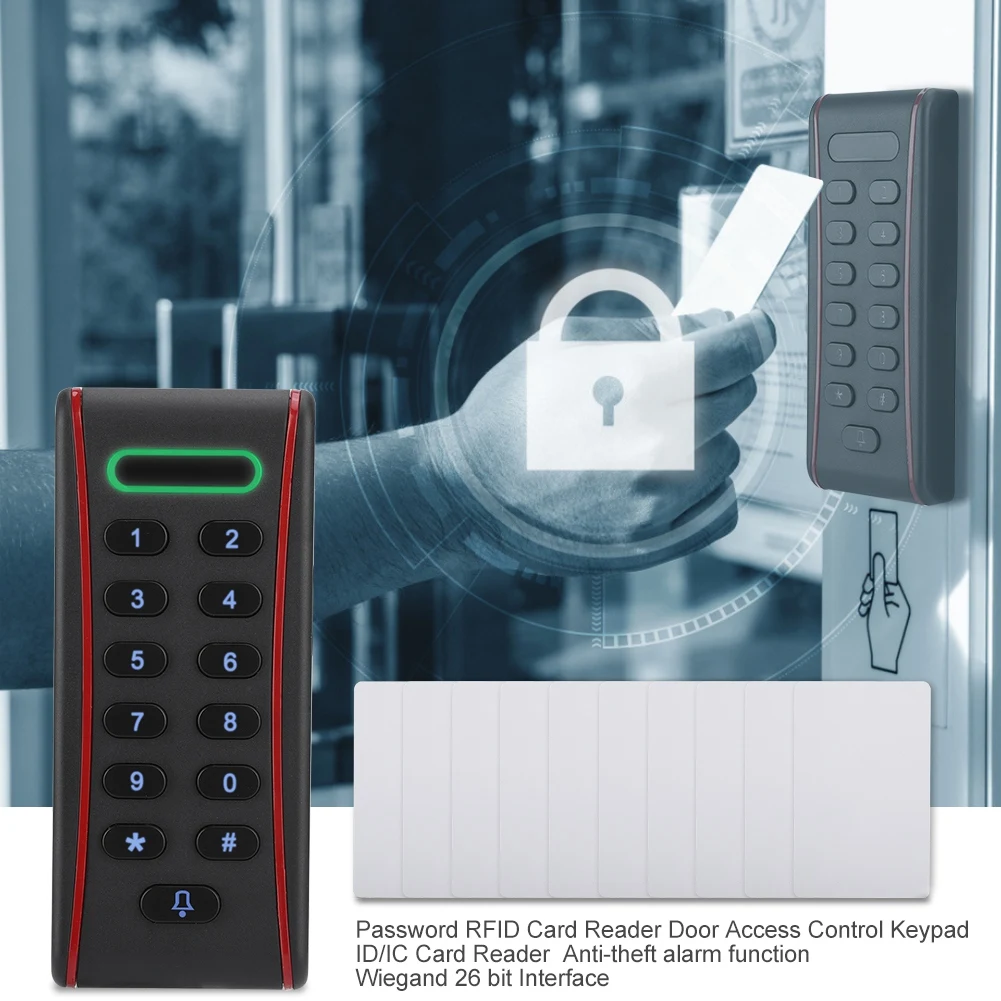 Пароль RFID кард ридер дверь контроль доступа интерфейс Wiegand клавиатура система ID/IC