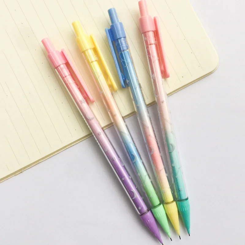 

0.5mm Starry Sky Mechanical Pencil Cute Gradient Automatic Pens For Office School Supplies Kawaii Stationery Writing Girls Gift