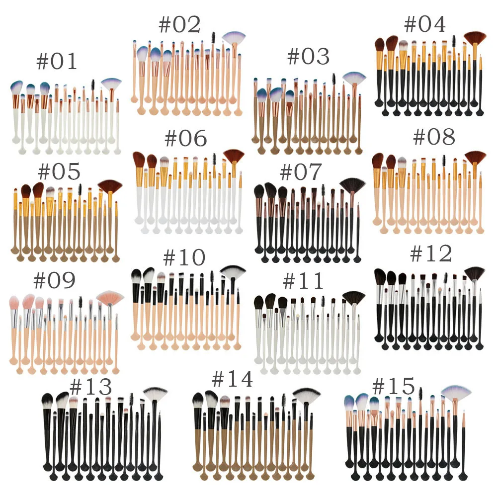 

MAANGE 20 PCS makeup brushes and a set of shell-shaped makeup tools