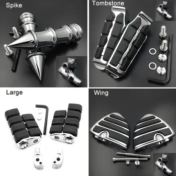 

Spike Rear Foot Pegs For 97-04 Suzuki Marauder 800 VZ800 / 2013-2015 Bouleavard C90 Passenger footpeg Rest Pedal Billet Rubber