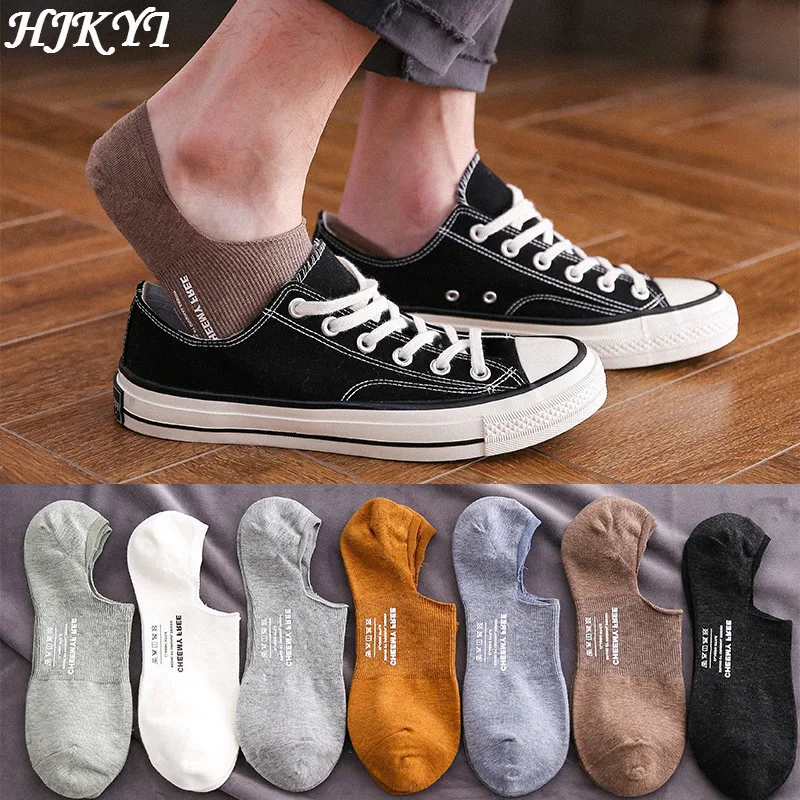 

summer no show socks non-slip novelty Invisible crew short funny men gifts hipster Business bamboo Cotton Ventilation harajuku