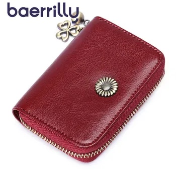 

New Fashion Women Purses Zipper Female Small Wallet Short Genuine Leather Wallet Card Holders High Quality Coin Purse Woman