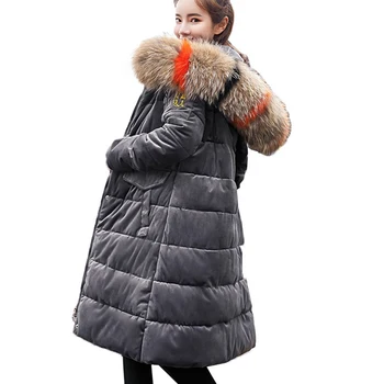 

3XL Plus Size Fur Hooded Parka Coats Women Padded Cotton Down Winter Coat Female High Quality Fashion Jacket Outerwear PJ224