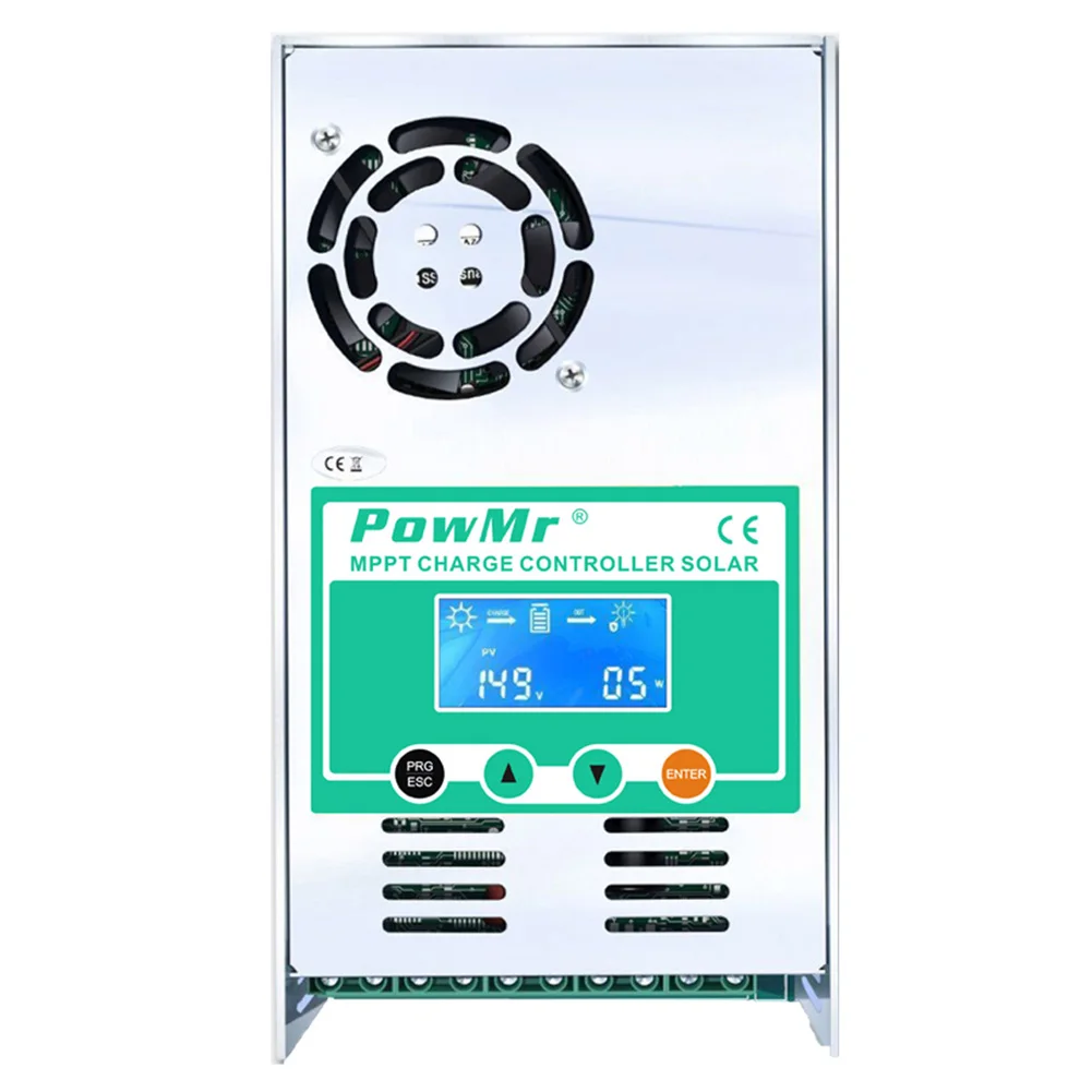 Powmr Mppt 60A Контроллер заряда и разряда 12 В 24 в 36 48 авто для Max 190Vdc Pv вход