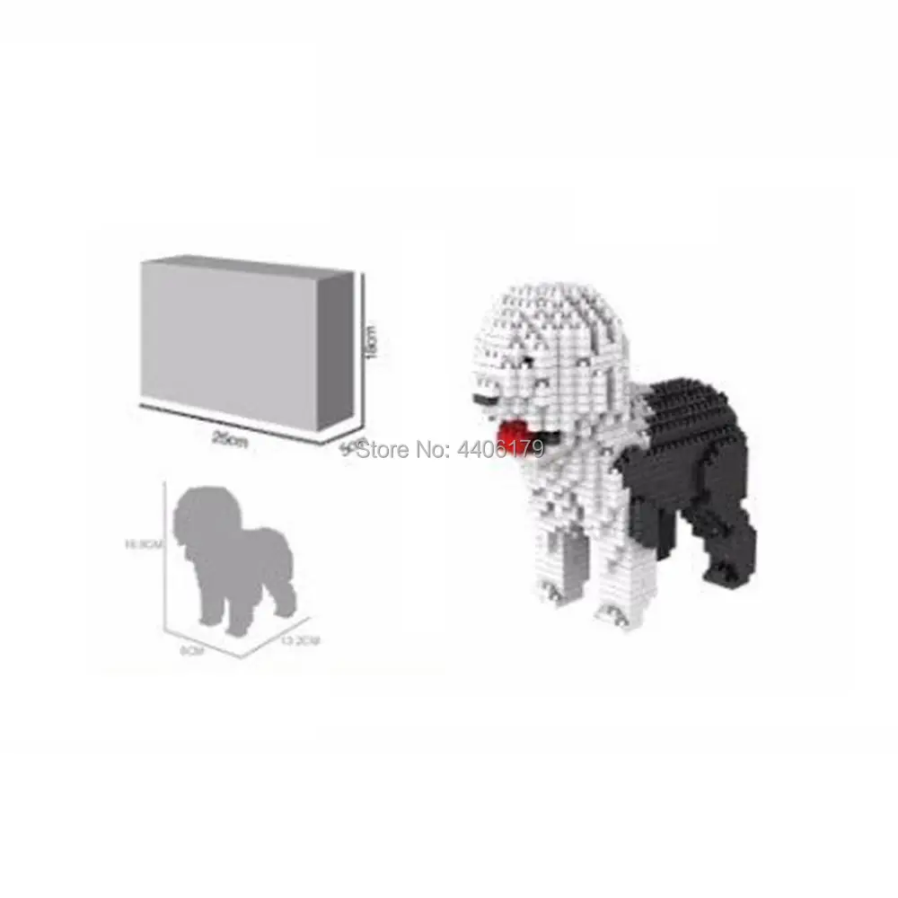 hot LegoINGlys creators Pet dog micro diamond building blocks corgi husky Schnauzer Dachshund Collie nano block bricks toys gift