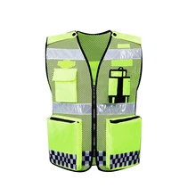 Высокая видимость безопасности светоотражающий жилет спецодежды безопасности, Рабочая одежда мотоцикл Велоспорт Предупреждение спасательный жилет