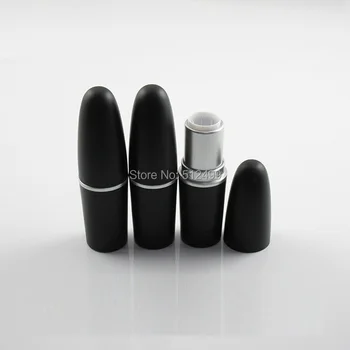 

10/30/50/100pcs 12.1mm Mold filling DIY empty 4g Bright black cylindrical lipstick tube Mouth wax tube Lip balm plastic tube