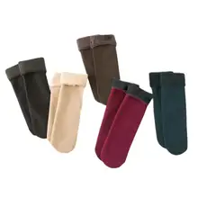 Женские осенне-зимние носки, бархатные утолщенные Носки, повседневные домашние зимние носки-тапочки, теплые носки для сна