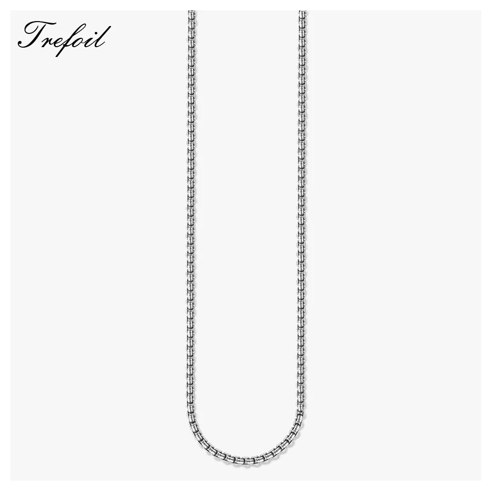 

Venezia Blackened Link Chain Necklace,2018 New Fashion Jewellery Vintage Accessories 925 Sterling Silver Chains Gift For Women