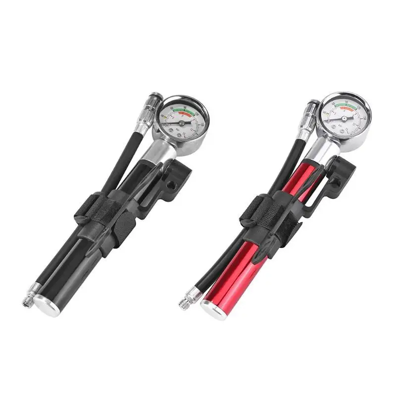 Mini Bicycle Pump with Pressure Gauge Portable MTB Road Bike Cycling