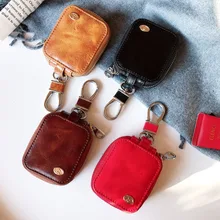 for Earphone Apple AirPods 2 Case Leather Bag storage Luxury business casual Accessories Pouch/Box For headphones headset Cover