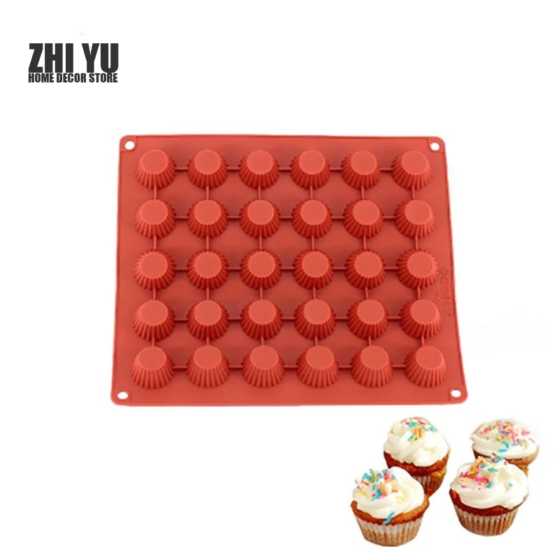 30 Holes Cupcake Mold Mini Muffin Silicone Form 3D Cake Cup Pan Mousse