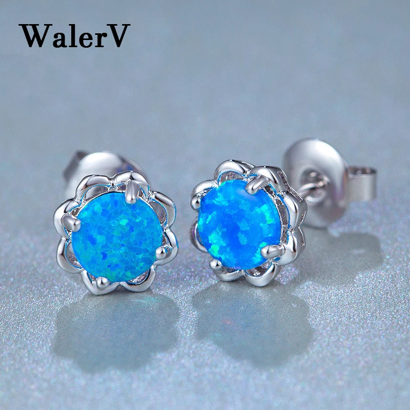 WalerV новые цветные серьги для женщин и девушек набор модных очаровательных цветов