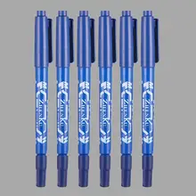 6 шт. двухсторонняя Татуировка кожи маркировочная Ручка Тонкая/толстый наконечник пирсинг 1 шт., 6 шт./упак. жирный салон, домашний Маркер ручки