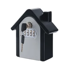 Сейф с ключом, пароль, ключ, замок, открытый, безопасные ключи, креативный ящик для хранения в форме домика, безопасность, настенный кодовый замок, коробка