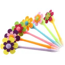 6 шт Разноцветные новизна дизайна ветряная мельница в виде подсолнечника декоративные ручки цветок 0,7 мм шариковые ручки мельница подарок