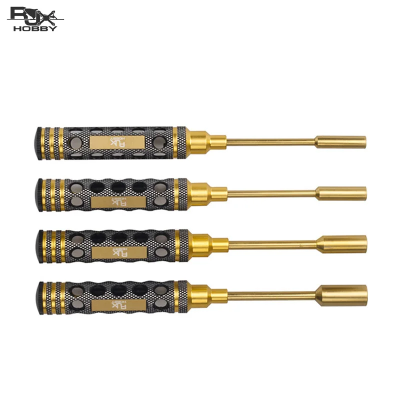 

4Pcs RJXHOBBY 4.0/5.5/7.0/8.0mm Black Gold Nut Driver for FPV RC Models Multicopter Spare Parts Drone Accs