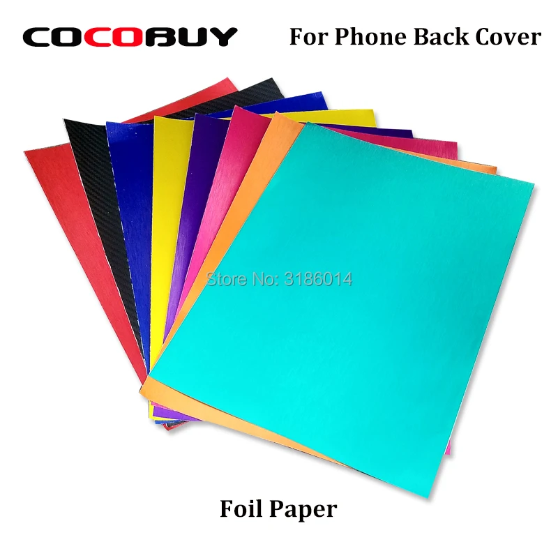 

10pcs/lot Random 8 Colors Foil Paper Work With Mobile Phone Vacuum envelope machine For iPhone Samsung Back Cover Envelope