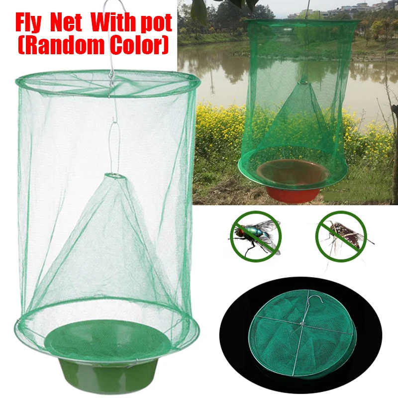 

Folding Hanging Fly Catcher Killer Pest Control Flies Flytrap Zapper Cage Net Trap for Garden Home Supplies