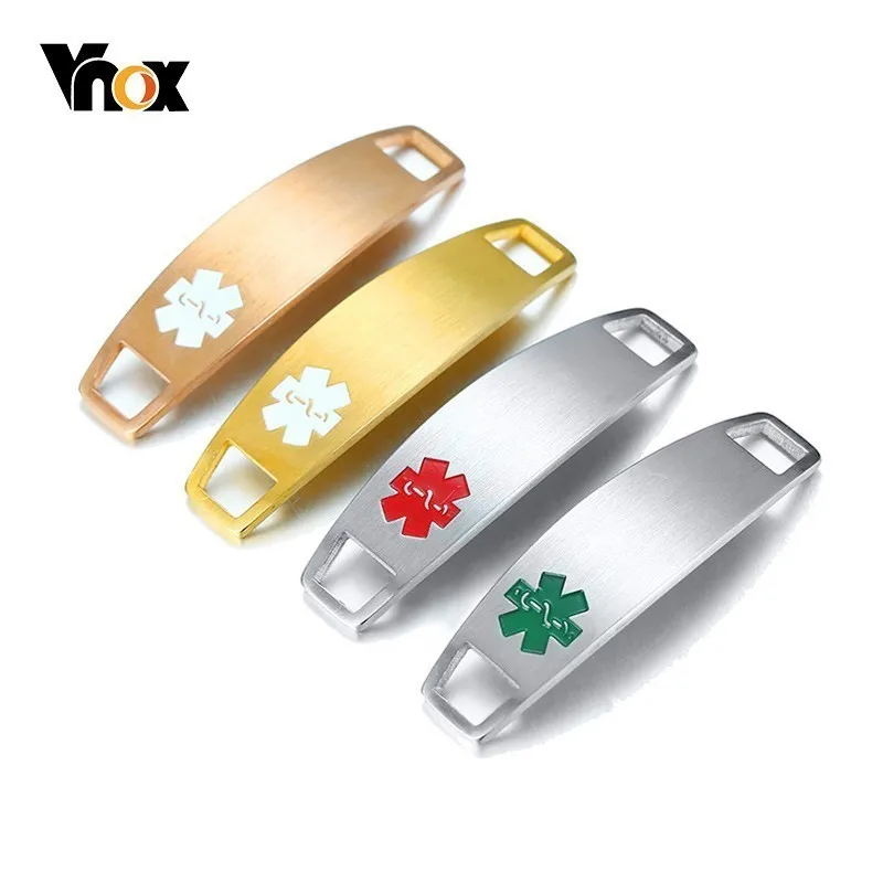 

Vnox Stainless Steel Medical Alert ID Tag Accessories