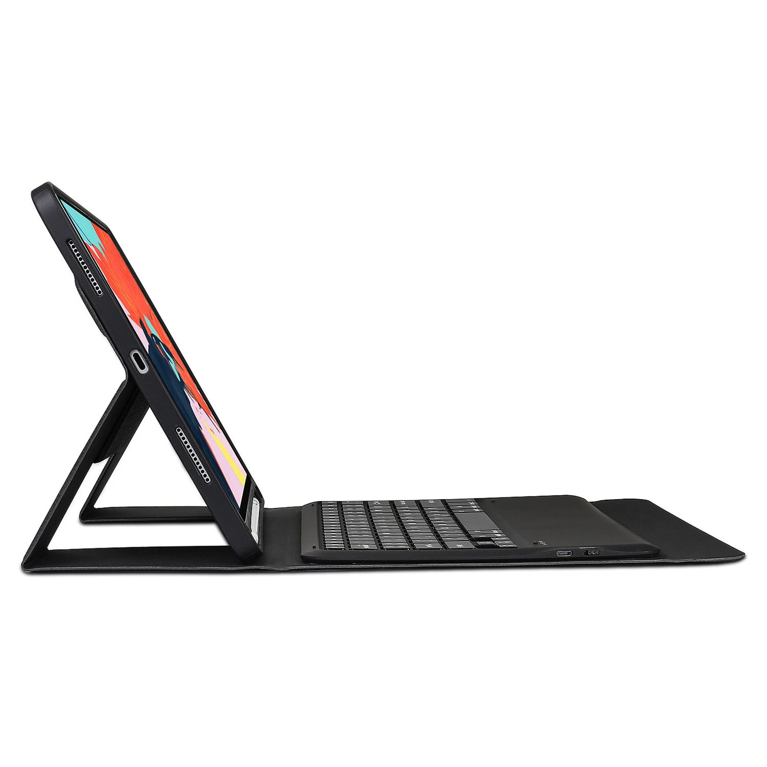 Для Ipad Pro 12 9 дюйма 3 го поколения Bluetooth клавиатура чехол подставка (черный)|Чехлы