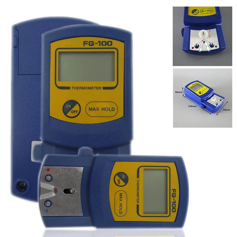 

FG-100 0-700 Degree LCD Digital Display Metal Tip Sensor Digital Soldering Iron Thermometer Temperature Measurement Tester Tool