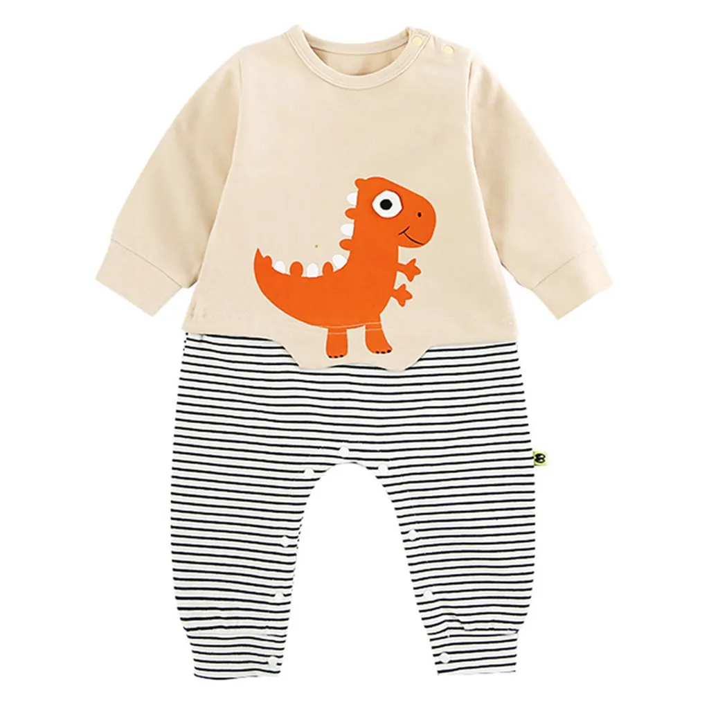 

Cute Cartoon Cotton Baby Boys And Girls Long Sleeve Romper Newborn Infant Rompers Outfits