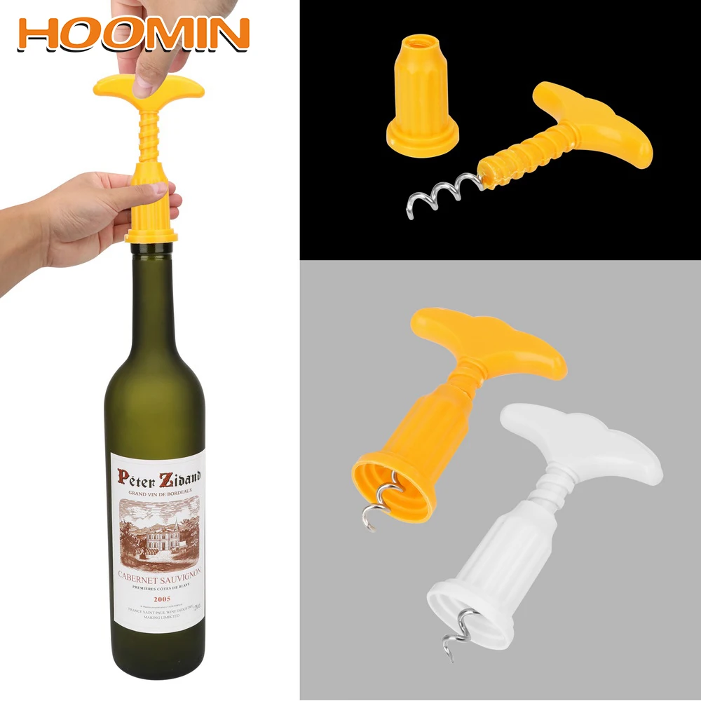 

HOOMIN Wine Opener Cork Puller Remover Champagne Openers Corkscrew Wine Bottle Opener Stainless Steel Screw Kitchen Tools