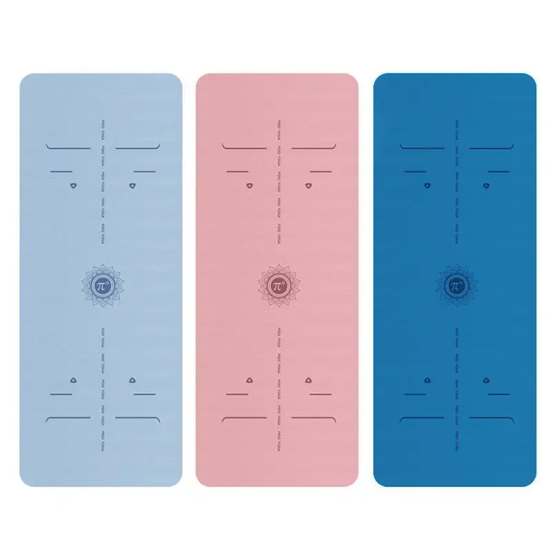 

Non-slip Body Position Line Yoga Mat For Fitness Natural Rubber Sports Yoga Mat Multifunction Gym Pilates Dance Exercise Mat