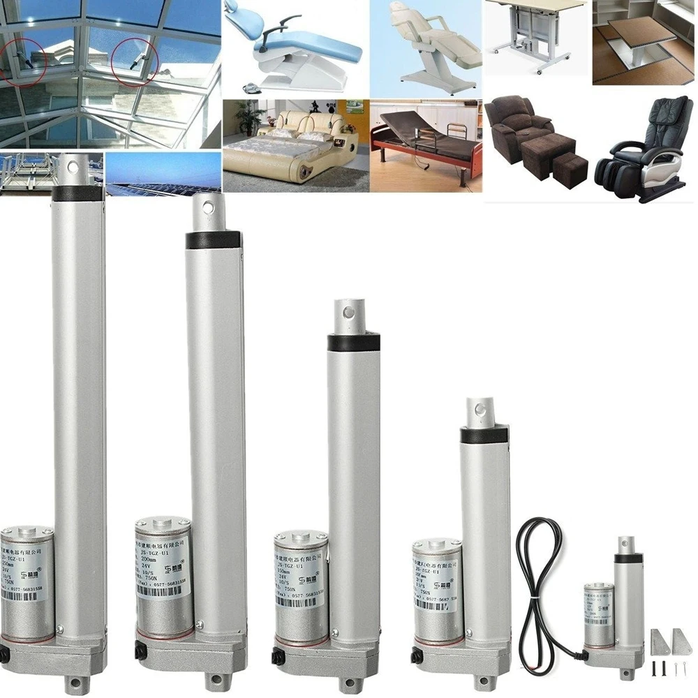 

750N Electric Linear Actuator 12V DC Motor Linear Motion Controller with Limit Switch JS-TGZ-U2