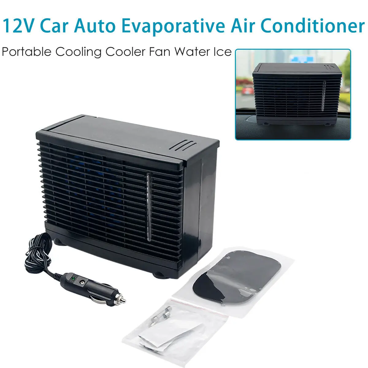 12 В Воздушный портативный кондиционер для дома и автомобиля охлаждающий вентилятор для воды и льда