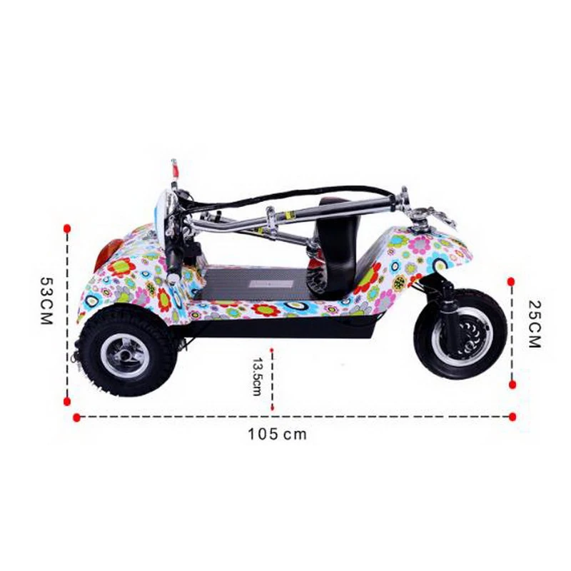 Flash Deal 261005/Adult mini folding electric scooter / ladies battery car / two wheel scooter/Anti-skid handle/Mini electric car / 4