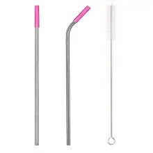 Eco-Friendly Steel Straw with Silicone Tip