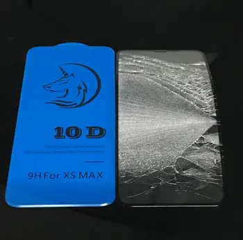 

9H Hardness Anti-Scratch 10D Screen Protector for iPhone XS MAX XR 6 6s 8 8P 7 7P Full Cover Curved Tempered Glass 20pcs CAMDEMS