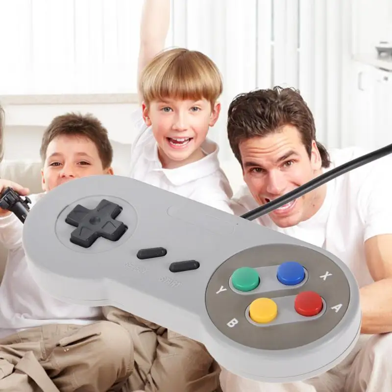2x Super Nintendo SNES джойстики USB Classic Famicom Controller для ПК MAC Qperating Systems игры аксессуары
