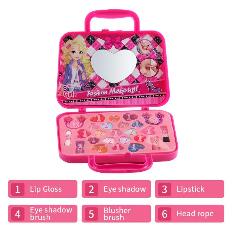  Kids Makeup Toy Pretend Play Kid Makeup Set Safety Non-toxic Makeup Kit Toy For Girls Dressing Cosm - 33006994808