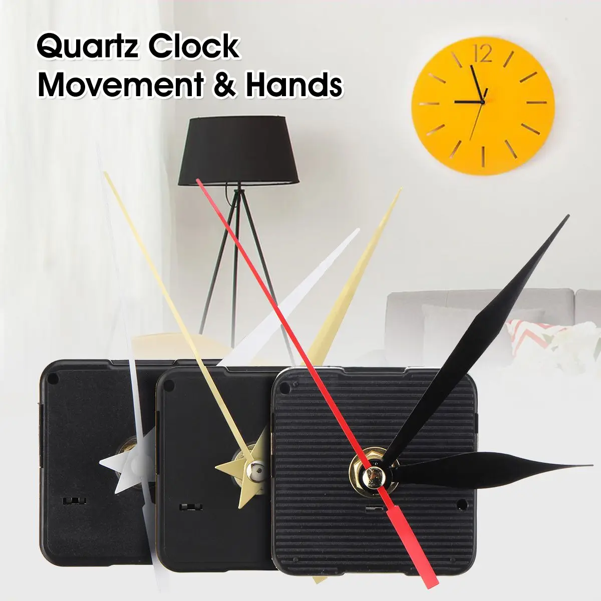 

Replacement Quartz Clock Mechanism Movement Hands Pointed Fixing DIY Repair Kit