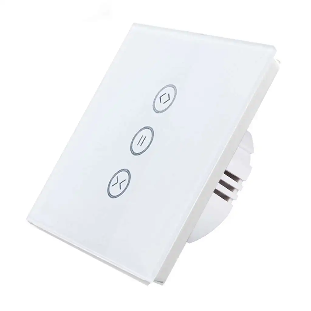 

Wifi Curtain Switch US Glass Panel Wireless Press Switch, Voice Control By Alexa & Google For Smart Home Electric Curtain Moto