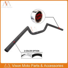 Мотоцикл 22 мм* 650 мм черный хром Ретро Ручка Руль Бар Руль для Harley Sportster Кафе Racer Chopper Bobber